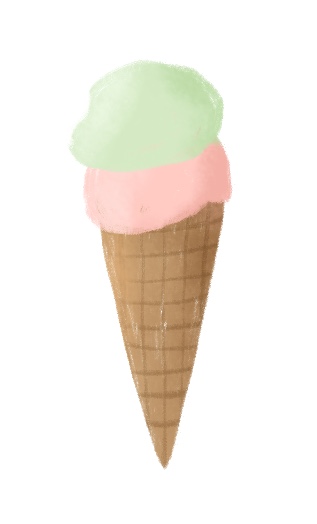 tekening van ijsje