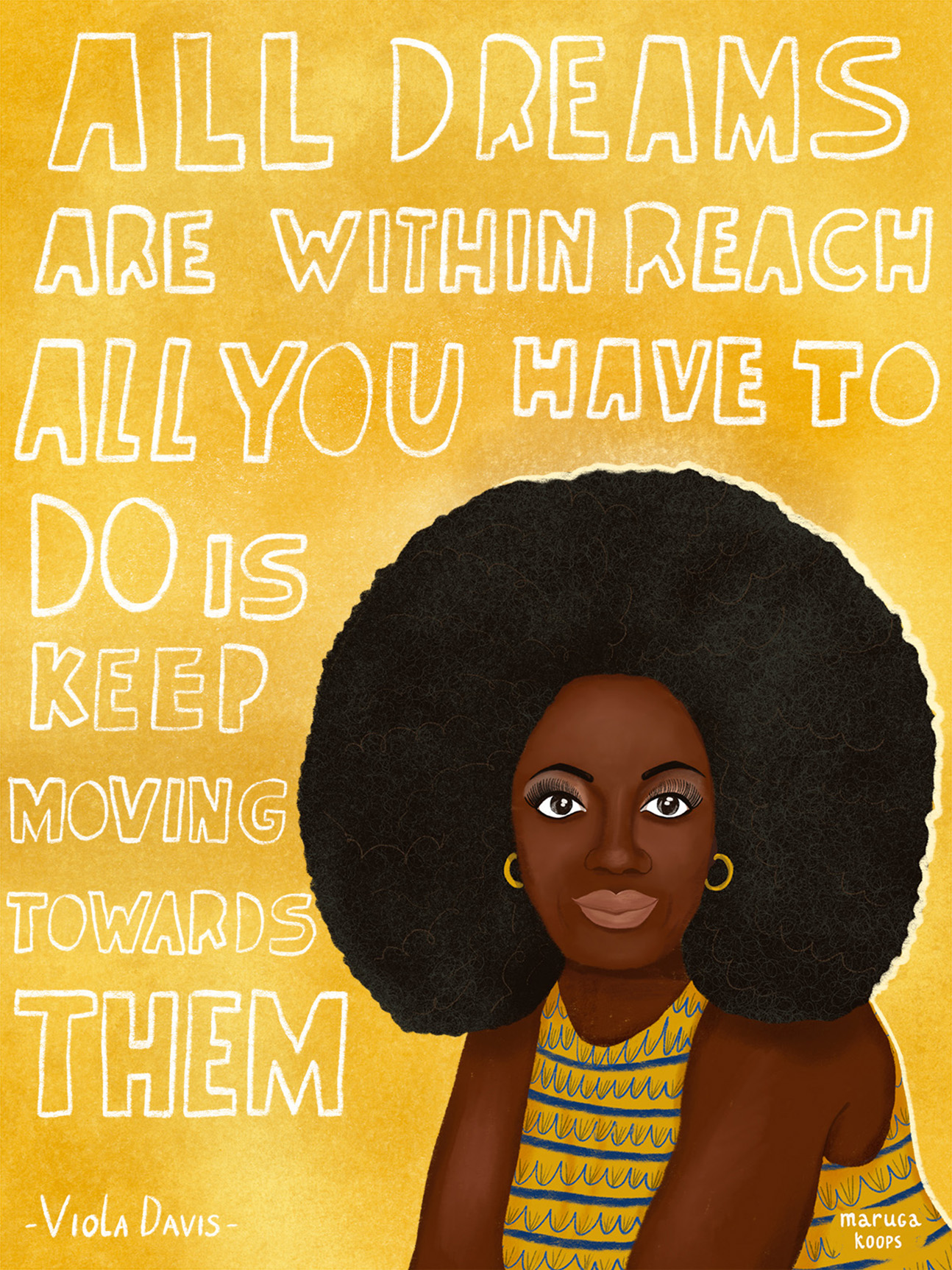 portrait Viola Davis with quote