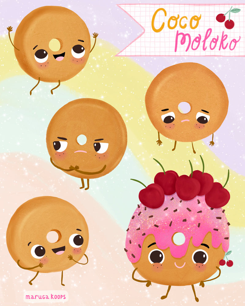 donut illustration character