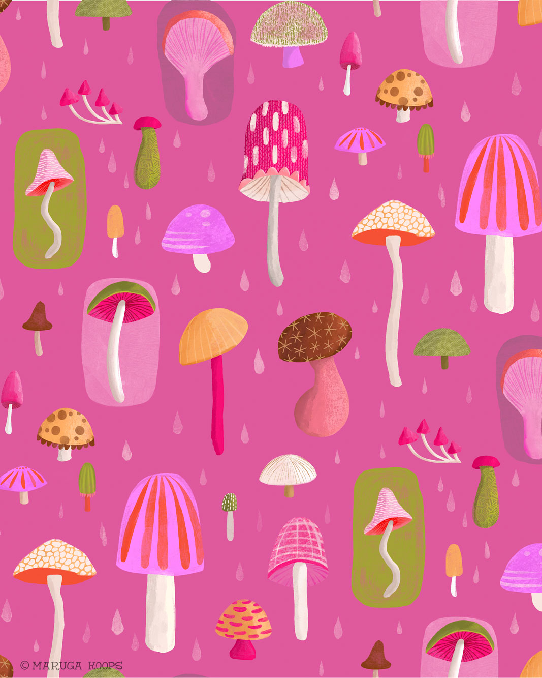 patroon kleurrijke paddenstoelen