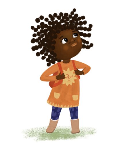 little black girl illustration