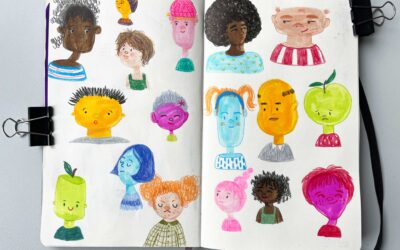 Teken oefening om Los te Komen: doodle hoofden