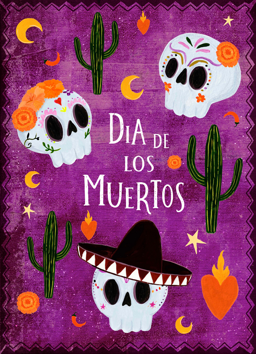 dia-de-los-muertos-pattern dia de los muertos illustration